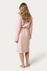 Pastel striped bathrobe - pastel badjas gestreept 