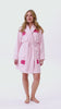 Pink Badú bathrobe with patches